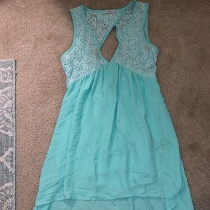 Mint High Low Dress